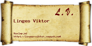 Linges Viktor névjegykártya